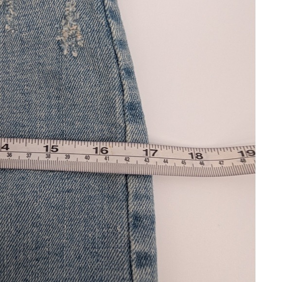 Retrofete Willa Skirt Womens S Light Wash Blue Denim Button Mini Skirt Festival - Picture 10 of 11